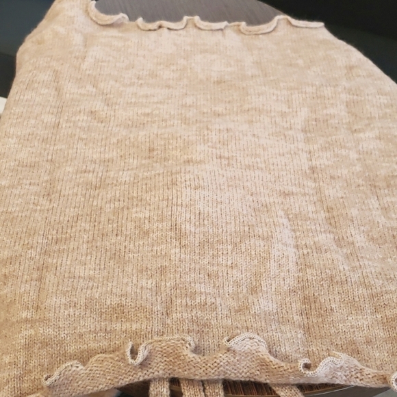 Cider Brown Double Tie Front Cardigan with Floral Embroidered Accents Size M - Picture 5 of 7